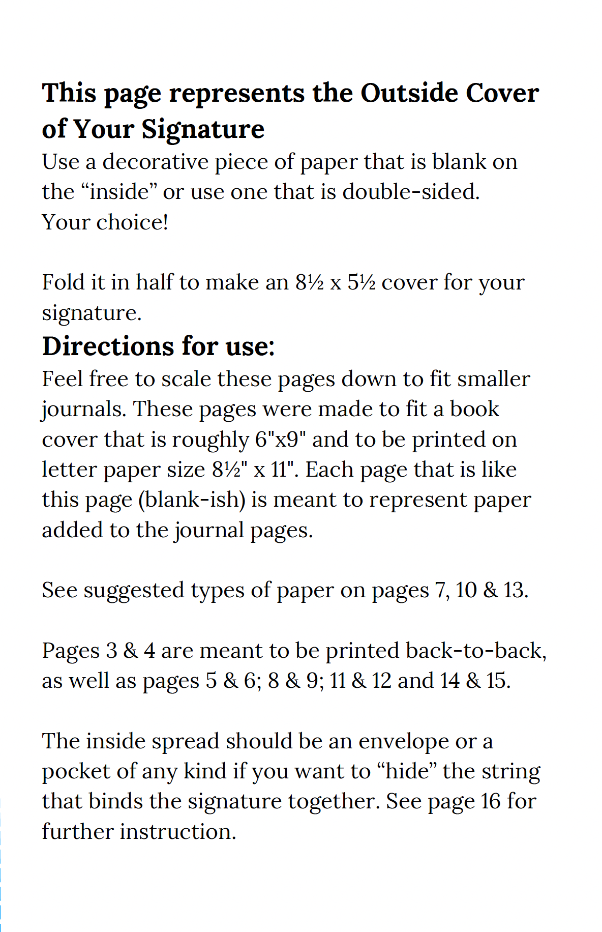 How to Make A Junk Journal Signature