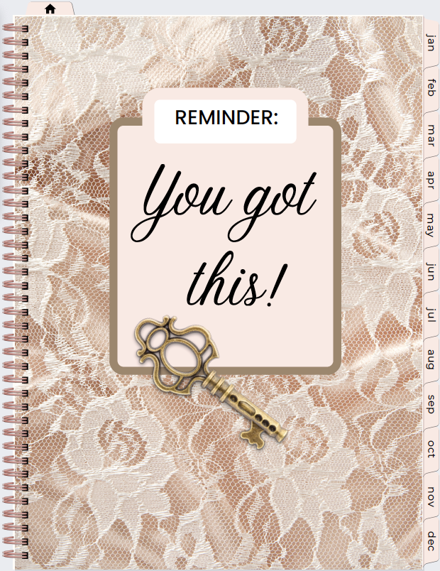 Pink Lace Hyperlinked Planner
