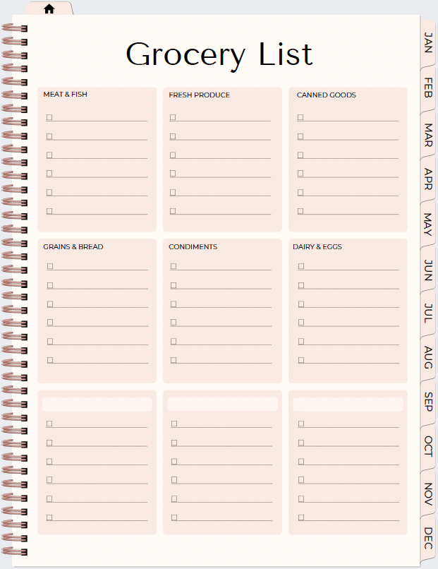 Pink Lace Hyperlinked Planner