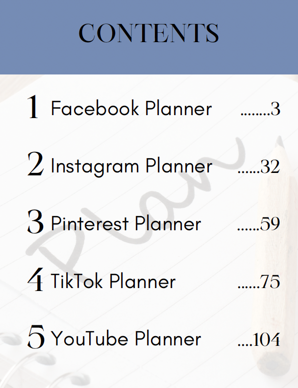 Ultimate Master Planner for all your Social Media