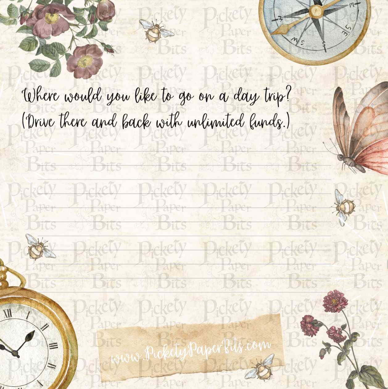 Journal Writing Prompts: 28 Ready-To-Print Cards
