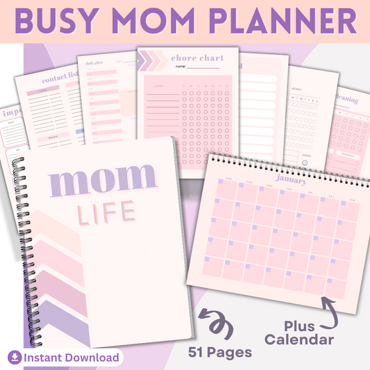 Busy Mom Planner with Matching Wall Calendar